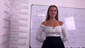 Student Brings Dildo to Teacher's Exam for Taboo Roleplay