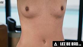 Horny Dominatrix Rides Bound Babe's Face