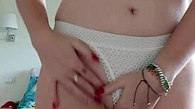 Young Pale Teen With Braces Masturbates Her Pink Pussy