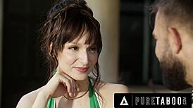 busty stepmom teaches stepson to fuck with permission