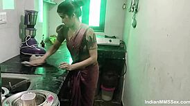 Indian couple fucking hard in kitchen with orgasm!