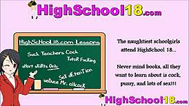 Teen latina passes notes in class and fucks teacher's big cock with deepthroat