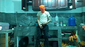 25-Year-Old Man Masturbates In Kitchen From Flaccid To Erect