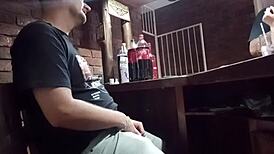 Playing With Myself At Work, Stroking My Cock In A Handjob Scene