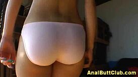 booty babe with buttplug gets assfucked and gaped 😏