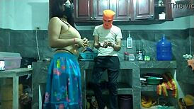 25-Year-Old Man Masturbates In Kitchen From Flaccid To Erect