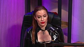 Redhead Milf Queen Domme Licks Ass In BDSM Corset.