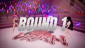 Lesbian battle with licking and fingering