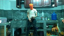 25-Year-Old Man Masturbates In Kitchen From Flaccid To Erect