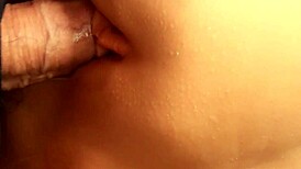 The lube makes her pussy so slick and ready for fucking