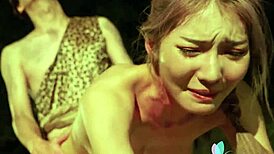 Chinese girl li zhiyan got fucked hard in the middle of the forest with a guy