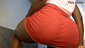 negrita prostitute shows off her big ass and fucks to orgasm with ebony pussy action