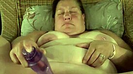 bbw vibrator fun at outdoor campsite 😏