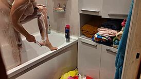 caught my stepsister bathing in the bathroom