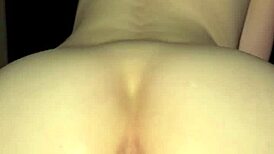 Reverse cowgirl creampie with milf amateurs riding ass.