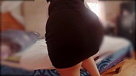 milf caliente begs stepson for ass massage, taking advantage of empty house with big ass