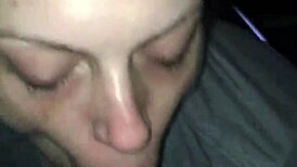 San gives an amazing blowjob and swallow