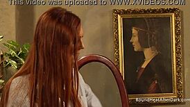 are these two tied lesbian slaves ready for the mistress's whipping and muff diving?