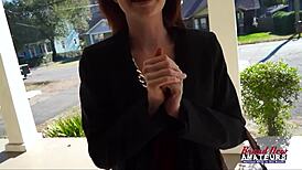 cute redhead coed ravyn rubs her perky tits and wet pussy with a sex toy! teen 18+ masturbation pov small 18+ tits amateurs shaved