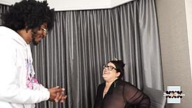 The perverted librarian bends over for doggystyle.