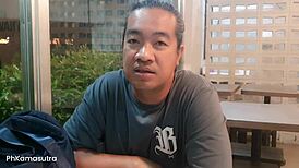 In the dorm, chubby Asian roommate Bea TEASES and LICKS her juicy pussy on the bed.