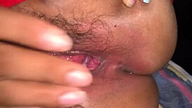 after pounding my curvy mexican neighbor in doggy style, her vagina gapes wide open from the intense anal action