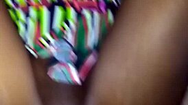 the creamy pussy of a kinky ebony slut gets filled with cum from a big black cock in a wild hookup