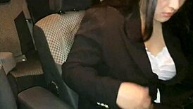 Naked woman caught masturbating in car by security.