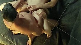 dana star and stan exploring new ceiling mirrors on the bed