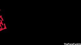 Hot Blonde Gets Facefucked Hard.