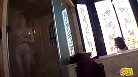 Redhead Faye Reagan licks brunette Victoria Valentino's pussy to please her.