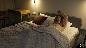 naughty student gets deepthroat and cunilingus in sensual bedroom romp