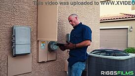 huge boobs gamer girl fucking the repair guy