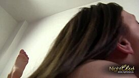 German private porn video with brunette blowjob and licking in high definition European style