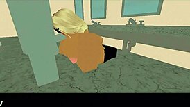 Hey, watch this school nerd sucking cock and getting her pussy pounded in Roblox! 😏