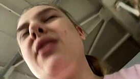 Public tits play with tight nipple clamps!