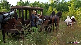 skinny teen seduce to anal dp fuck in parody threesome?