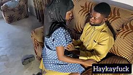 Horny Teen Hijab Girl Rides Monster Cock in Doggy Style Sex!