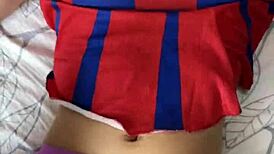 Hot Cheerleader with BIG ASS FUCKS Two Cocks