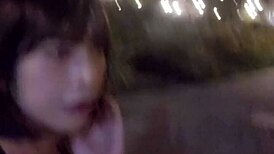 Shemale Ting Xuan gets exposed in the community garden with heels!