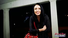 I feel so thrilled as skinny blonde Olyssia takes deep pounding in her wet pussy and tight asshole