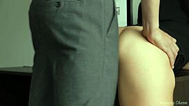 i'm the horny secretary getting fucked in my pussy and anal by the boss