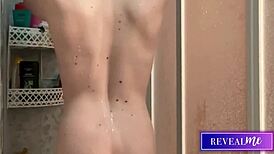 i'm a hot italian milf playing with tits and pussy in shower