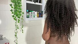 I had a quickie in the bathroom with Bruna Black's big ass