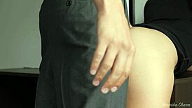 i'm the horny secretary getting fucked in my pussy and anal by the boss