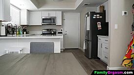 step daughter gets on her knees and starts blowing her stepdad in familyorgasm