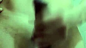 Hey, watch this shy guy masturbating his big cock in the bathroom