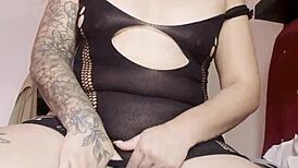 vecino, look at me masturbating my wet pussy in lingerie right in front of the window as your horny latina housewife neighbor