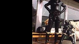 Horny Rubber Babe In XXL Action!