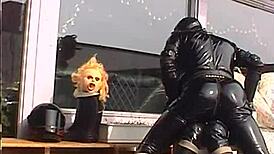 Horny Rubber Babe In XXL Action!